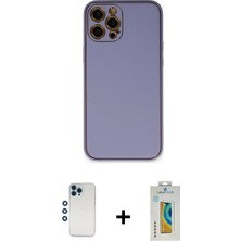 BUTİMAR'S iPhone 12 Pro Yadigar Klasik - Siyah Polymer Nano Ekran Koruyucu + Mavi Shine Kamera Lens