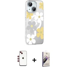 BUTİMAR'S iPhone 14 Yörünge Işık Prime - Siyah Bilvis 3D Mat Cam Ekran Koruyucu + Kırmızı Shine Kamera Lens