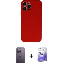 BUTİMAR'S iPhone 13 Pro Max Ahenk Serisi - Siyah Bilvis 5in1 5d Magic Hayalet Cam Ekran Koruyucu + Beyaz Neon Fosforlu Kamera Lens