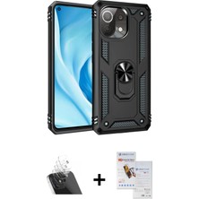 BUTİMAR'S Mi 11 Lite Ahenk Klasik Koleksiyonu - Siyah Seramik Nano Ekran Koruyucu + Şeffaf Kamera Lens Koruma Cam