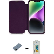 BUTİMAR'S iPhone 12 Siluet Minimal Serisi - Siyah Polymer Nano Ekran Koruyucu + Açık Yeşil Metal Kamera Lens Koruma Cam