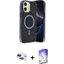 BUTİMAR'S iPhone 11 Eksen Çizgi - Siyah Bilvis 5in1 3D Magic Cam Ekran Koruyucu + Lacivert Pers Alüminyum Kamera Lens