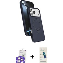 BUTİMAR'S iPhone 17 Pro Max Iz Işık Koleksiyonu - Şeffaf Pasifik Cam Ekran Koruyucu + Turuncu Bilvis Titan Kamera Lens