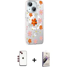 BUTİMAR'S iPhone 14 Yörünge Işık Prime - Siyah Bilvis 3D Mat Cam Ekran Koruyucu + Kırmızı Shine Kamera Lens