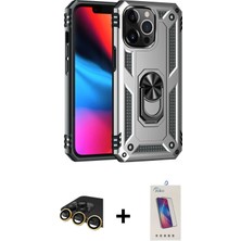 BUTİMAR'S iPhone 13 Pro Max Ahenk Klasik Koleksiyonu - Siyah Joko 5d Cam + Gold Raze Metal Kamera Lens