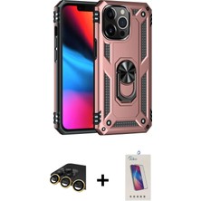 BUTİMAR'S iPhone 13 Pro Max Ahenk Klasik Koleksiyonu - Siyah Joko 5d Cam + Gold Raze Metal Kamera Lens