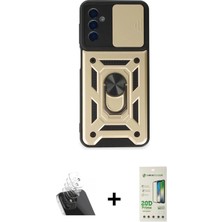 BUTİMAR'S Galaxy A14 4g Ahenk Klasik - Siyah 20D Premium Cam Ekran Koruyucu + Şeffaf Kamera Lens Koruma Cam