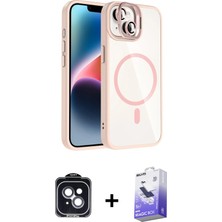 BUTİMAR'S iPhone 14 Yadigar Asil Koleksiyonu - Siyah Bilvis 5in1 5d Magic Hayalet Cam Ekran Koruyucu + Siyah Pvd Metal Kamera Lens