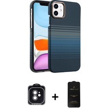 BUTİMAR'S iPhone 11 Doruk Serisi - Siyah 6d Antistatik Mat Seramik Hayalet Nano Ekran Koruyucu + Siyah Pvd Metal Kamera Lens