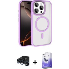 BUTİMAR'S iPhone 15 Pro Max Kıvılcım Prime - Siyah Bilvis 5in1 5d Magic Hayalet Cam Ekran Koruyucu + Lacivert Raze Metal Kamera Lens