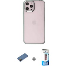 BUTİMAR'S iPhone 12 Pro Max Doruk Doku Prime - Siyah 5d Eko Cam Ekran Koruyucu + Gold Shine Kamera Lens Koruma Cam