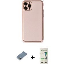 BUTİMAR'S iPhone 11 Pro Max Yadigar Klasik - Siyah 20D Premium Cam Ekran Koruyucu + Gümüş Metal Kamera Lens Koruma Cam