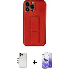 BUTİMAR'S iPhone 13 Pro Max Akış Doku - Siyah Bilvis 5in1 5d Magic Hayalet Cam Ekran Koruyucu + Gökkuşağı Shine Kamera Lens