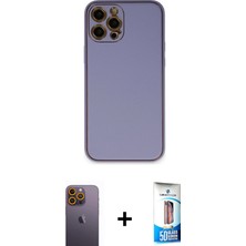 BUTİMAR'S iPhone 12 Pro Max Yadigar Klasik - Siyah 5d Eko Cam Ekran Koruyucu + Sarı Neon Fosforlu Kamera Lens