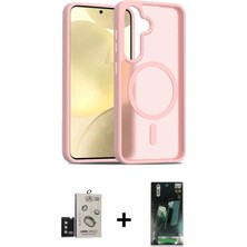 BUTİMAR'S Galaxy S24 Siluet Minimal Prime - Şeffaf 360 Full Body Arka Koruyucu + Titanyum Gri Bilvis Titan Kamera Lens