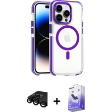 BUTİMAR'S iPhone 15 Pro Max Kozmos Doku Koleksiyonu - Siyah Bilvis 5in1 5d Magic Hayalet Cam Ekran Koruyucu + Siyah Raze Metal Kamera Lens