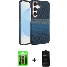 BUTİMAR'S Galaxy A15 4g Doruk Serisi - Siyah 6d Antistatik Mat Seramik Hayalet Nano Ekran Koruyucu + Siyah Raze Metal Kamera Lens