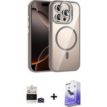 BUTİMAR'S iPhone 14 Pro Max Yadigar Asil Koleksiyonu - Siyah Bilvis 5in1 5d Magic Hayalet Cam Ekran Koruyucu + Derin Mor Bilvis Titan Kamera Lens