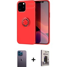 BUTİMAR'S iPhone 12 Pro Max Yankı Form Prime - Siyah Bilvis Hayalet Cam Ekran Koruyucu + Mavi Neon Fosforlu Kamera Lens