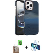 BUTİMAR'S iPhone 16 Pro Max Doruk Serisi - Siyah 3D Antistatik Seramik Nano Ekran Koruyucu + Çöl Titanyum Raze Metal Kamera Lens