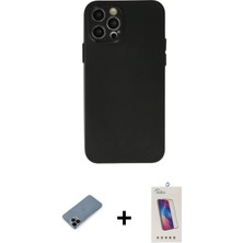 BUTİMAR'S iPhone 12 Pro Max Atlas Minimal Prime - Siyah Joko 5d Cam + Siyah Shine Kamera Lens Koruma Cam