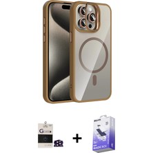 BUTİMAR'S iPhone 14 Pro Max Yadigar Asil Koleksiyonu - Siyah Bilvis 5in1 5d Magic Hayalet Cam Ekran Koruyucu + Derin Mor Bilvis Titan Kamera Lens