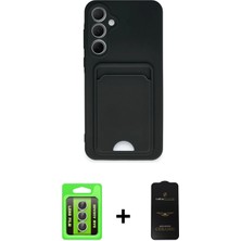 BUTİMAR'S Galaxy A35 5g Vadi Çizgi Prime - Siyah 6d Antistatik Mat Seramik Hayalet Nano Ekran Koruyucu + Gümüş Raze Metal Kamera Lens
