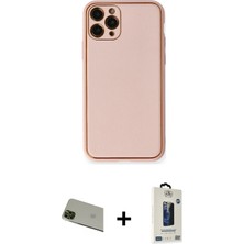 BUTİMAR'S iPhone 11 Pro Max Yadigar Klasik - Siyah Bilvis Hayalet Cam Ekran Koruyucu + Yeşil Rainbow Kamera Lens Koruma Cam