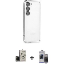 BUTİMAR'S Galaxy S24 Vadi Minimal - Siyah Vanessa Magic Hayalet Cam + Gold Bilvis Titan Kamera Lens