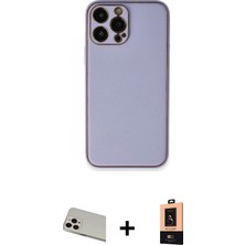 BUTİMAR'S iPhone 13 Pro Max Yadigar Klasik - Şeffaf Maxco Cam Ekran Koruyucu + Rose Gold Rainbow Kamera Lens Koruma Cam