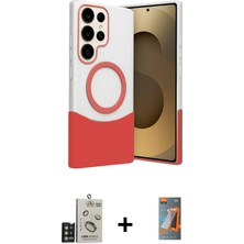 BUTİMAR'S Galaxy S24 Ultra Kozmos Form Özel Seri - Siyah Autokit 5in1 Fiber Hayalet Polymer Nano Ekran Koruyucu + Gold Bilvis Titan Kamera Lens