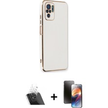 BUTİMAR'S Redmi Note 10 Yankı Serisi - Siyah 3D Antistatik Mat Seramik Nano Ekran Koruyucu + Şeffaf Kamera Lens Koruma Cam