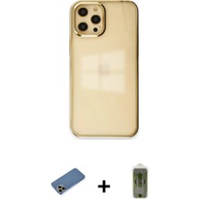 BUTİMAR'S iPhone 12 Pro Max Doruk Doku Prime - Siyah Joko Magic 5d Hayalet Cam + Gold Shine Kamera Lens Koruma Cam