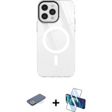 BUTİMAR'S iPhone 12 Pro Max Doruk Prime - Siyah 3D Antistatik Seramik Nano Ekran Koruyucu + Yeşil Renkli Kamera Lens Koruma Cam