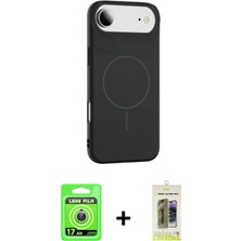 BUTİMAR'S iPhone 17 Air Yankı Form Serisi - Siyah Joko Magic 5d Hayalet Cam + Gümüş Raze Metal Kamera Lens