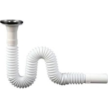 Akar Körüklü Lavabo Sifonu Lavabo Gider Borusu Uzun Hortum 100 cm