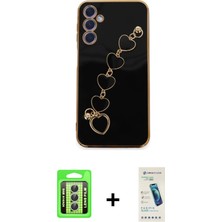 BUTİMAR'S Galaxy A24 4g Nova Işık Prime - Şeffaf Pasifik Cam Ekran Koruyucu + Gümüş Raze Metal Kamera Lens