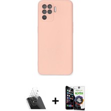 BUTİMAR'S Reno 5 Lite Ahenk Serisi - Şeffaf Temperli Cam Ekran Koruyucu + Şeffaf Kamera Lens Koruma Cam