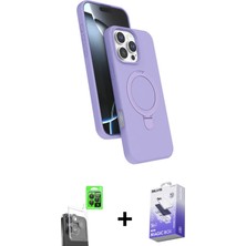 BUTİMAR'S iPhone 16 Pro Max Iz Işık Koleksiyonu - Siyah Bilvis 5in1 5d Magic Hayalet Cam Ekran Koruyucu + Siyah Raze Metal Kamera Lens