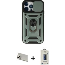 BUTİMAR'S iPhone 13 Pro Max Ahenk Klasik - Siyah Bilvis Hayalet Cam Ekran Koruyucu + Beyaz Rainbow Kamera Lens Koruma Cam