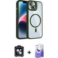 BUTİMAR'S iPhone 14 Yadigar Asil Koleksiyonu - Siyah Bilvis 5in1 5d Magic Hayalet Cam Ekran Koruyucu + Siyah Pvd Metal Kamera Lens