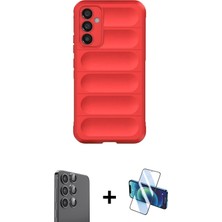 BUTİMAR'S Galaxy A16 5g Atlas Koleksiyonu - Siyah 3D Antistatik Seramik Nano Ekran Koruyucu + Siyah Raze Metal Kamera Lens