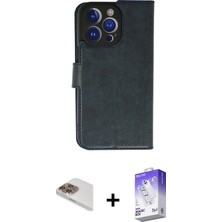 BUTİMAR'S iPhone 13 Pro Max Siluet Işık Serisi - Siyah Bilvis 5in1 3D Magic Cam Ekran Koruyucu + Gold Pers Alüminyum Kamera Lens