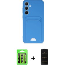 BUTİMAR'S Galaxy A35 5g Vadi Çizgi Prime - Siyah 6d Antistatik Mat Seramik Hayalet Nano Ekran Koruyucu + Gümüş Raze Metal Kamera Lens