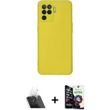 BUTİMAR'S Reno 5 Lite Ahenk Serisi - Şeffaf Temperli Cam Ekran Koruyucu + Şeffaf Kamera Lens Koruma Cam