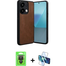 BUTİMAR'S Redmi Note 13 Pro 4g Kıvılcım Işık Serisi - Siyah 3D Antistatik Cam Ekran Koruyucu + Siyah Raze Metal Kamera Lens