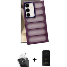 BUTİMAR'S Galaxy S24 Plus Yadigar Doku Özel Seri - Siyah 6d Antistatik Mat Seramik Hayalet Nano Ekran Koruyucu + Şeffaf Kamera Lens Koruma Cam