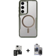 BUTİMAR'S Galaxy S24 Yadigar Klasik Özel Seri - Siyah Vanessa Magic Hayalet Cam + Siyah Pvd Metal Kamera Lens