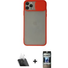 BUTİMAR'S iPhone 11 Pro Vadi Çizgi - Siyah 34D Hayalet Izgaralı Cam + Şeffaf Kamera Lens Koruma Cam