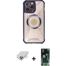 BUTİMAR'S iPhone 14 Pro Max Kutup Modern - Siyah 360 Mat Full Body Arka Koruyucu + Gold Band Metal Kamera Lens